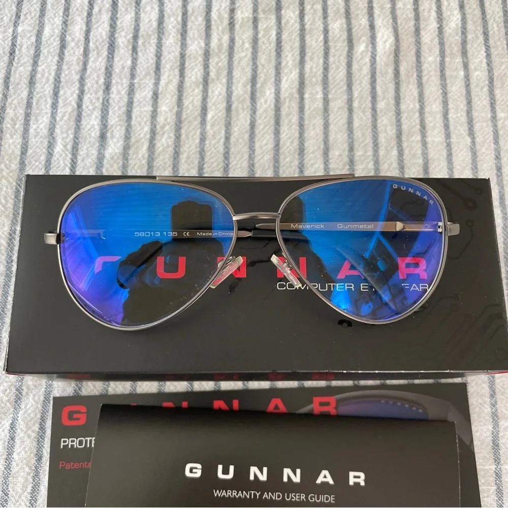 Gunner Maverick Aviator Blue Light Glasses - Picture 9 of 9